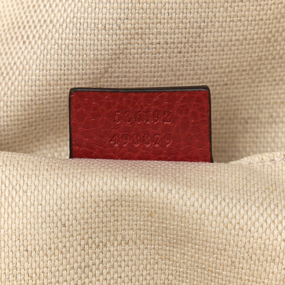 Gucci Pebbled Calfskin Soho Chain Backpack Red 6 of 10