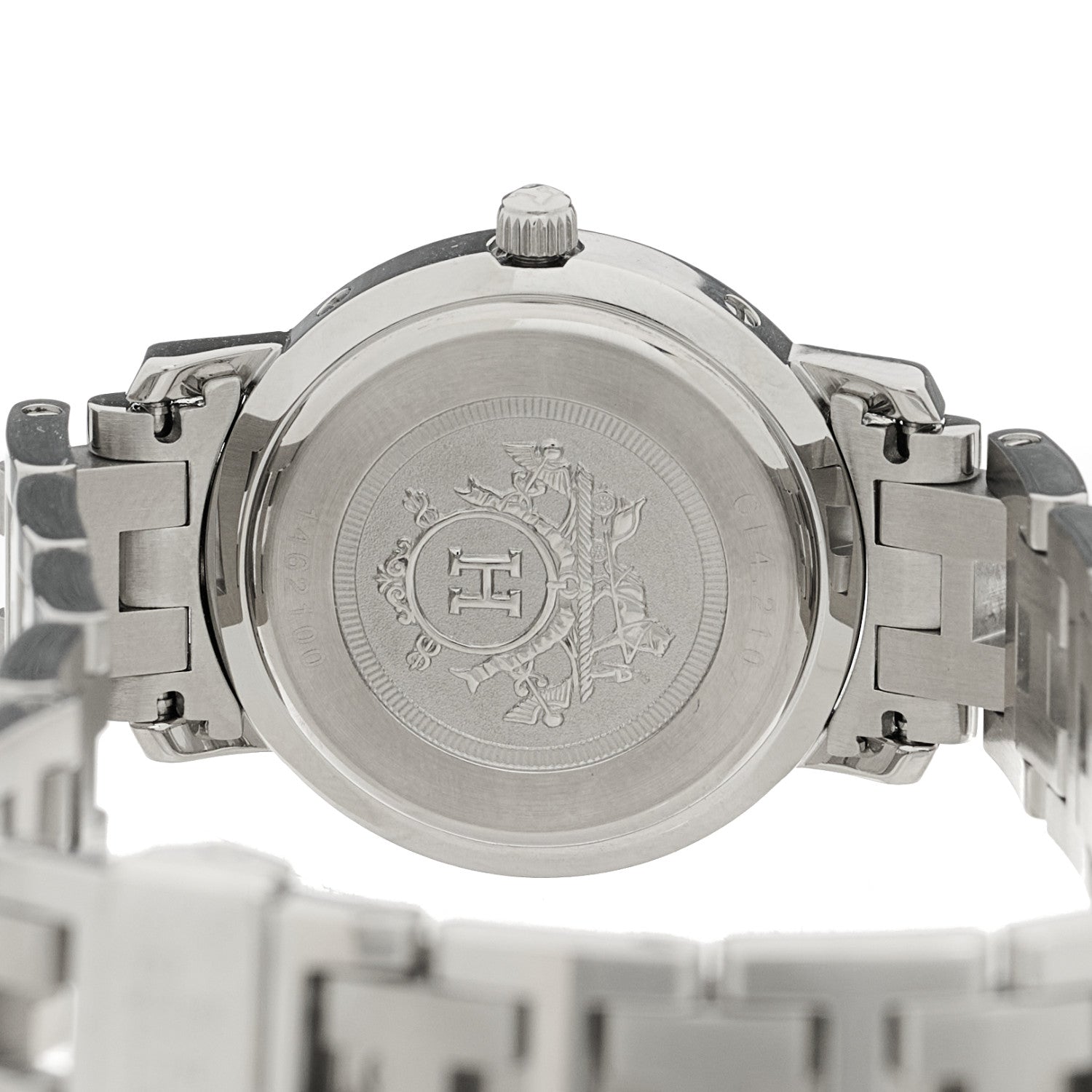 Hermes Stainless Steel 24mm Clipper Quartz Watch Pink 4 of 4