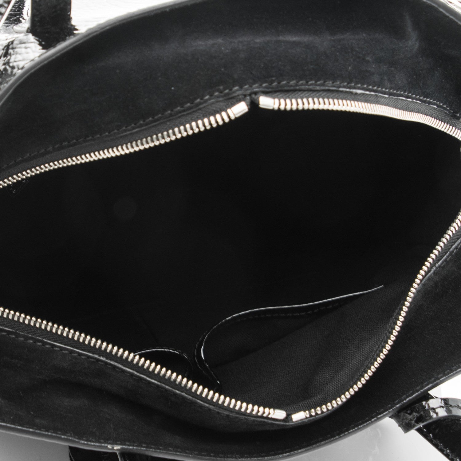 Alexander McQueen Patent Small Eyelet Padlock Skull Tote Black 5 of 7