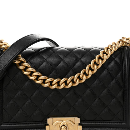 Chanel Caviar Quilted Medium Boy Flap Black 8 of 11
