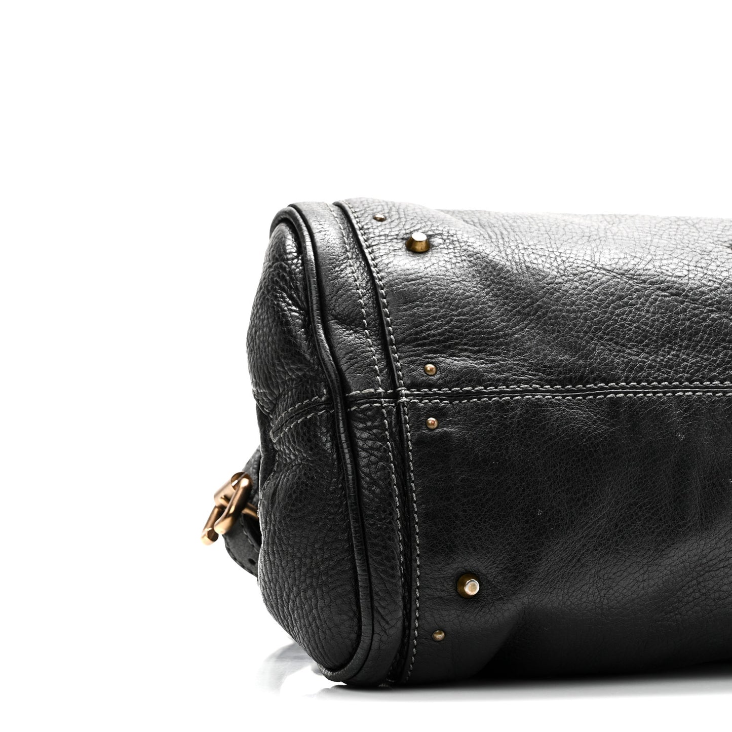 Calfskin Medium Paddington Satchel Black
