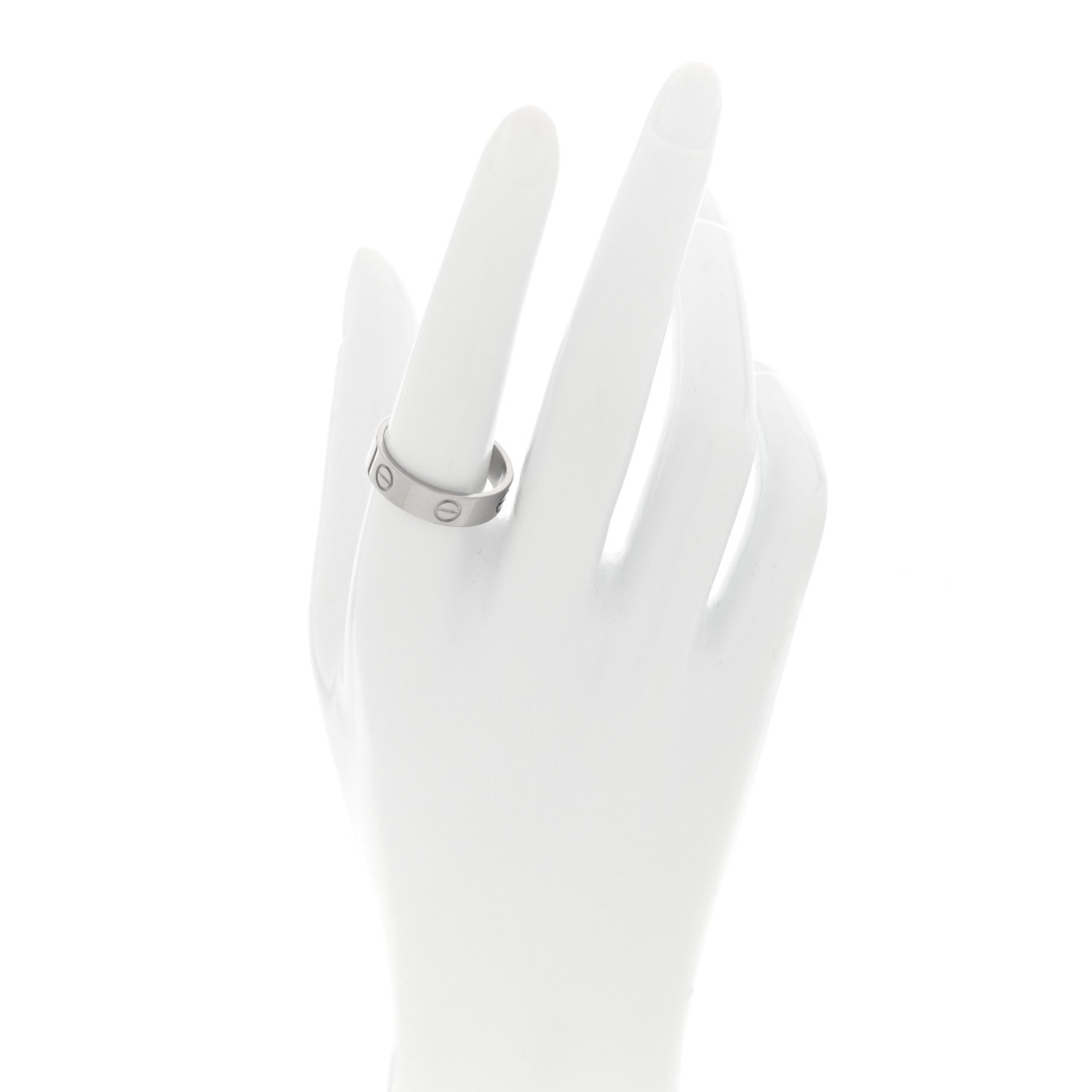Cartier 18K White Gold 5.5mm LOVE Ring 58 8.5 2 of 4