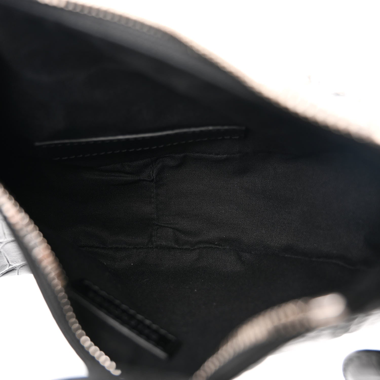 Balenciaga Extra Supple Calfskin Crystal Crocodile Embossed Le Cagole Shoulder Bag XS Black 6 of 10