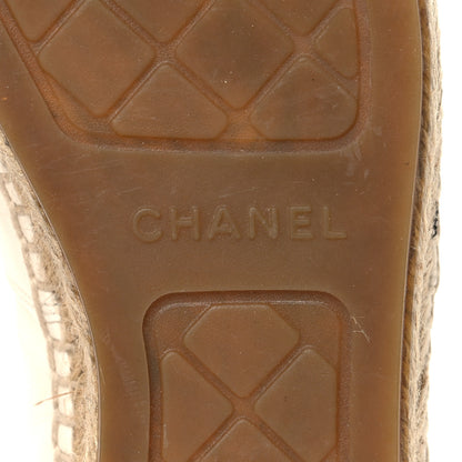 Chanel Lambskin CC Espadrilles 40 White Black 8 of 11