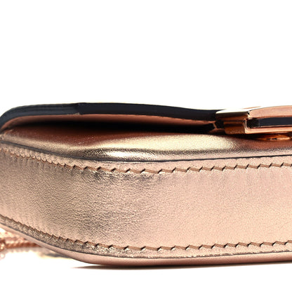 Fendi Vitello Laminato Nano Baguette Charm Rame 7 of 8