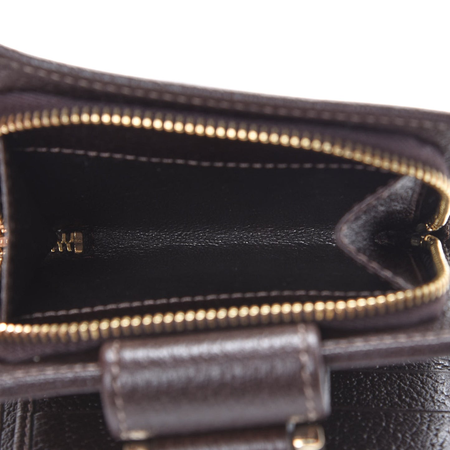 Monogram D Ring Compact Wallet Dark Brown