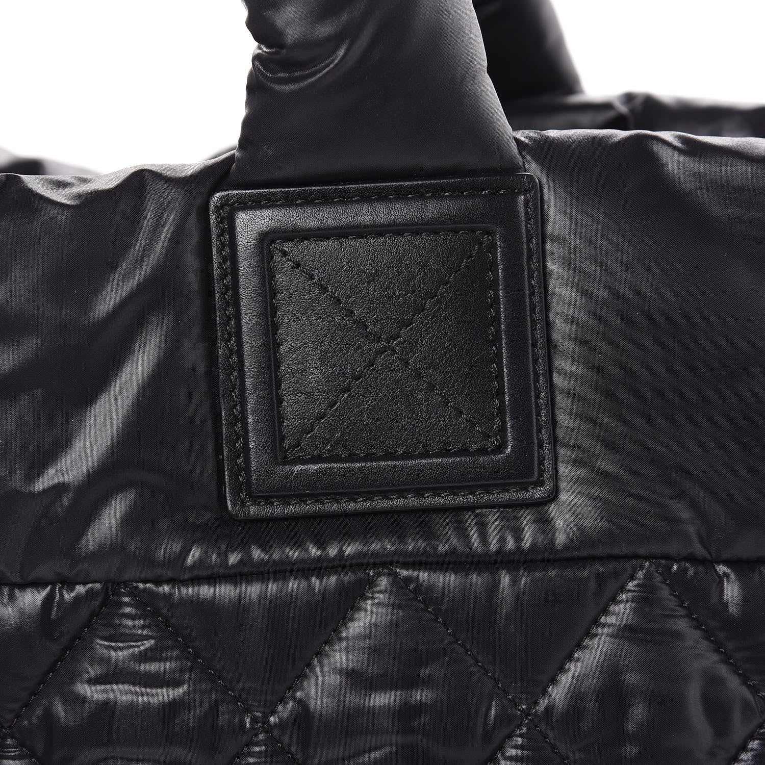 Chanel Nylon Quilted Small Coco Cocoon Reversible Tote Black 12 of 13