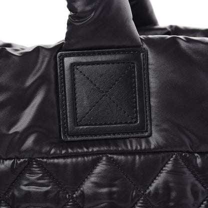 Chanel Nylon Quilted Small Coco Cocoon Reversible Tote Black 12 of 13