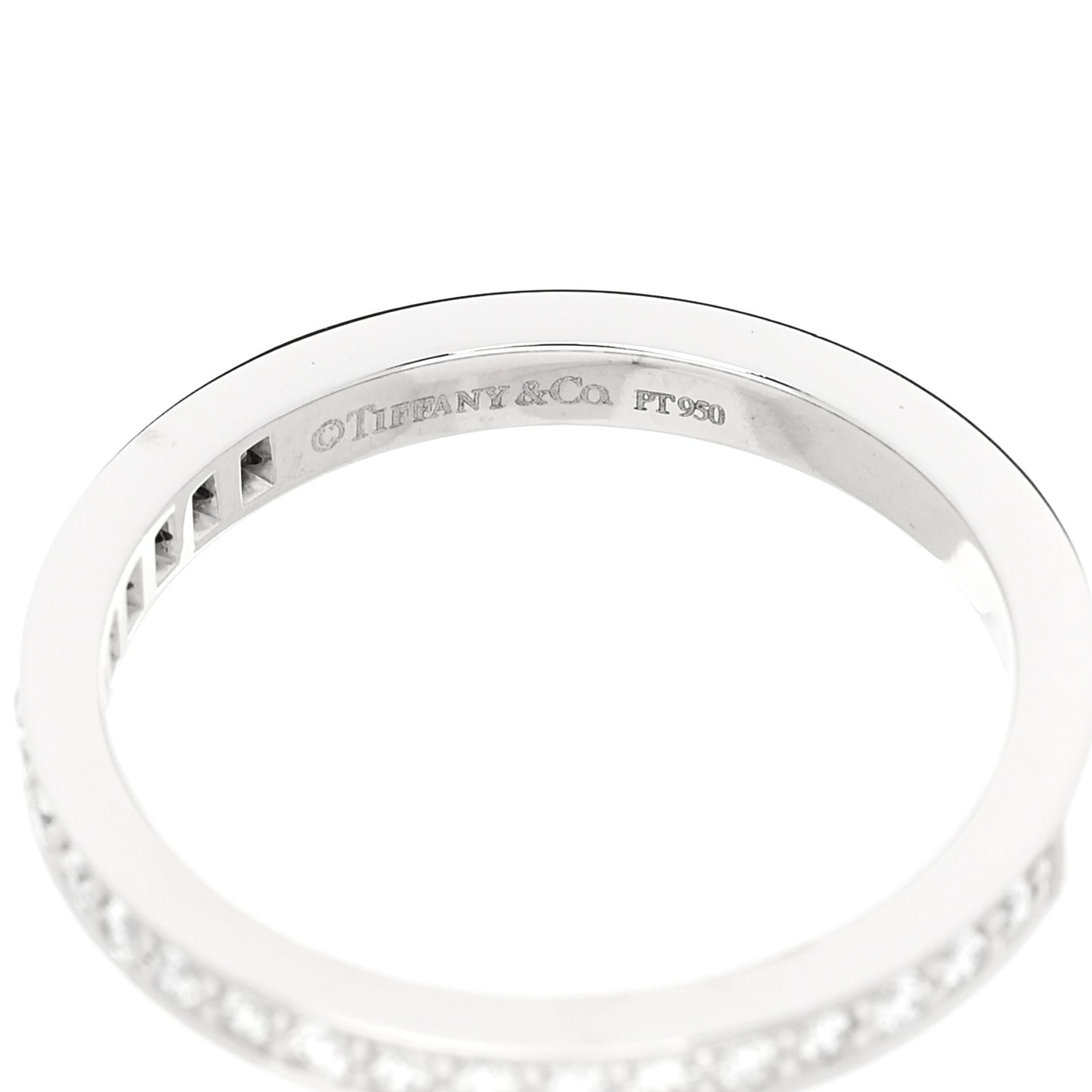 Platinum Diamond .17ctw 2mm Half Circle Wedding Band Ring 52 6