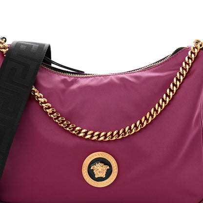 Versace Nylon Medusa Shoulder Bag Dahlia Black 8 of 10