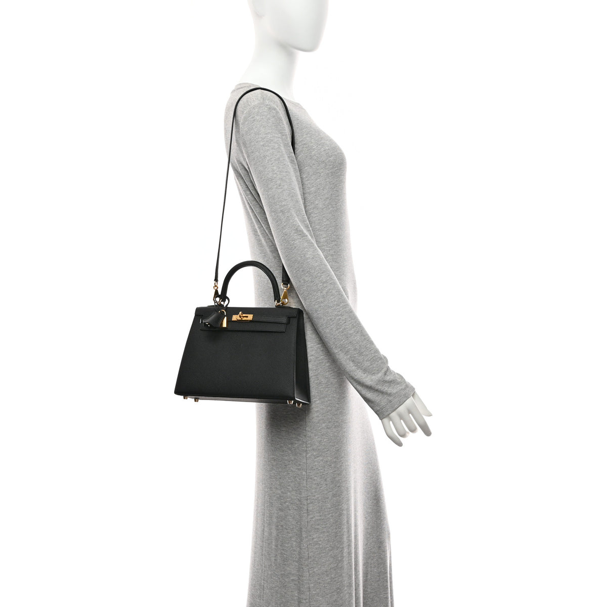 Hermes Epsom Kelly Sellier 25 Black 2 of 11