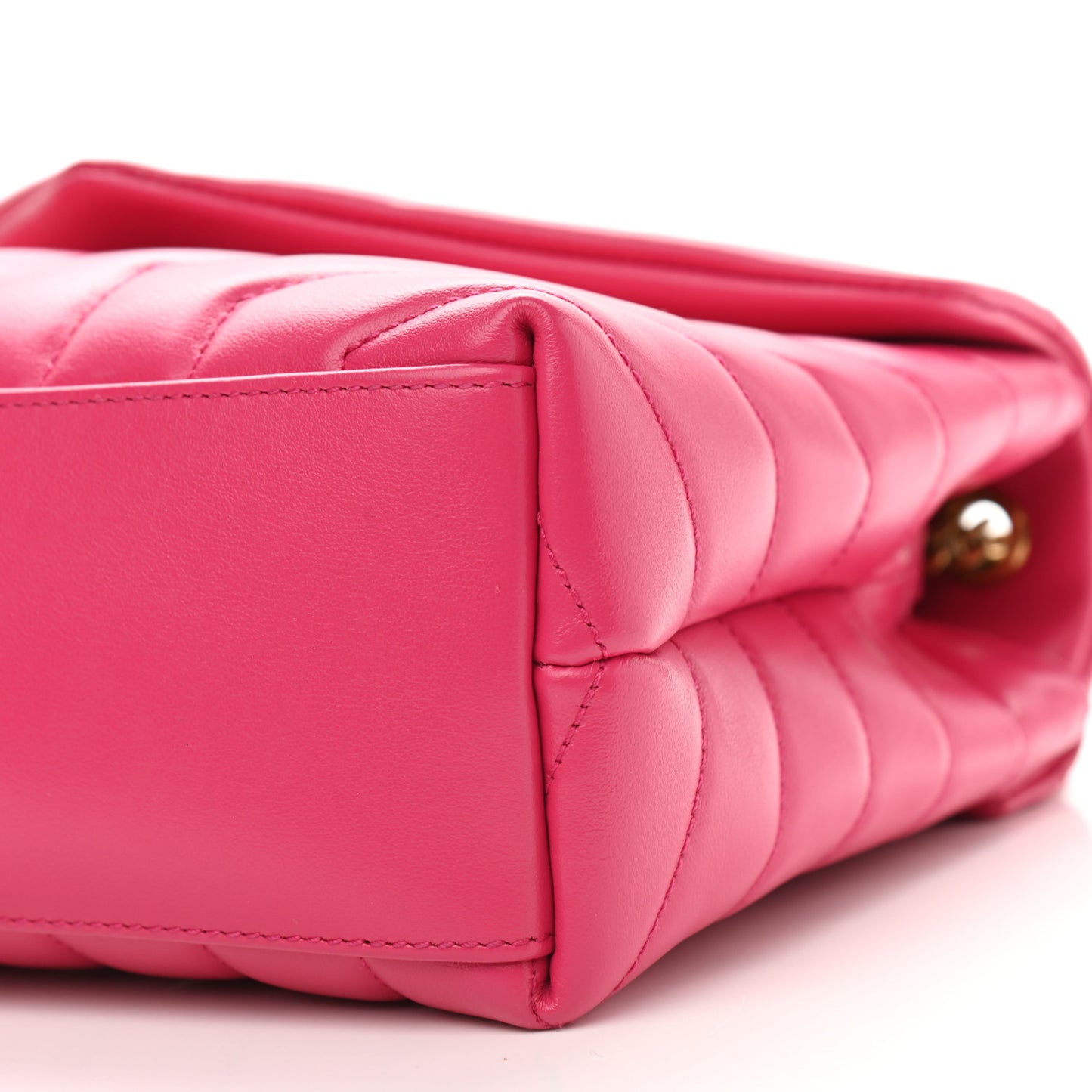 Calfskin Y Quilted Monogram Small Loulou Chain Satchel Fresh Fuchsia