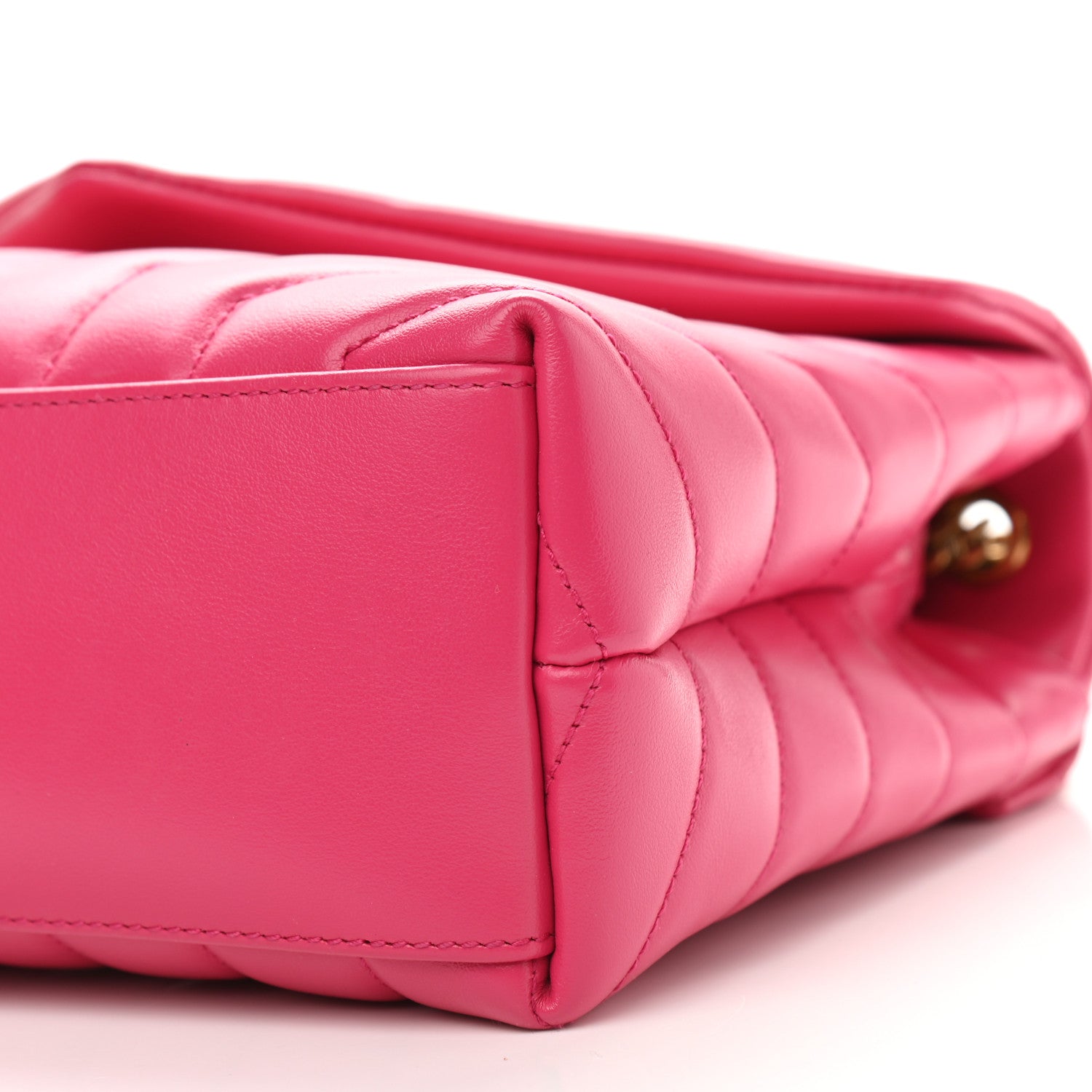 Saint Laurent Calfskin Y Quilted Monogram Small Loulou Chain Satchel Fresh Fuchsia 10 of 11