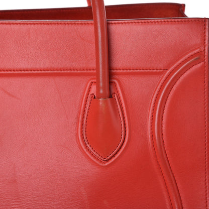 Celine Nappa Calfskin Medium Phantom Luggage Vermillion 21 of 28