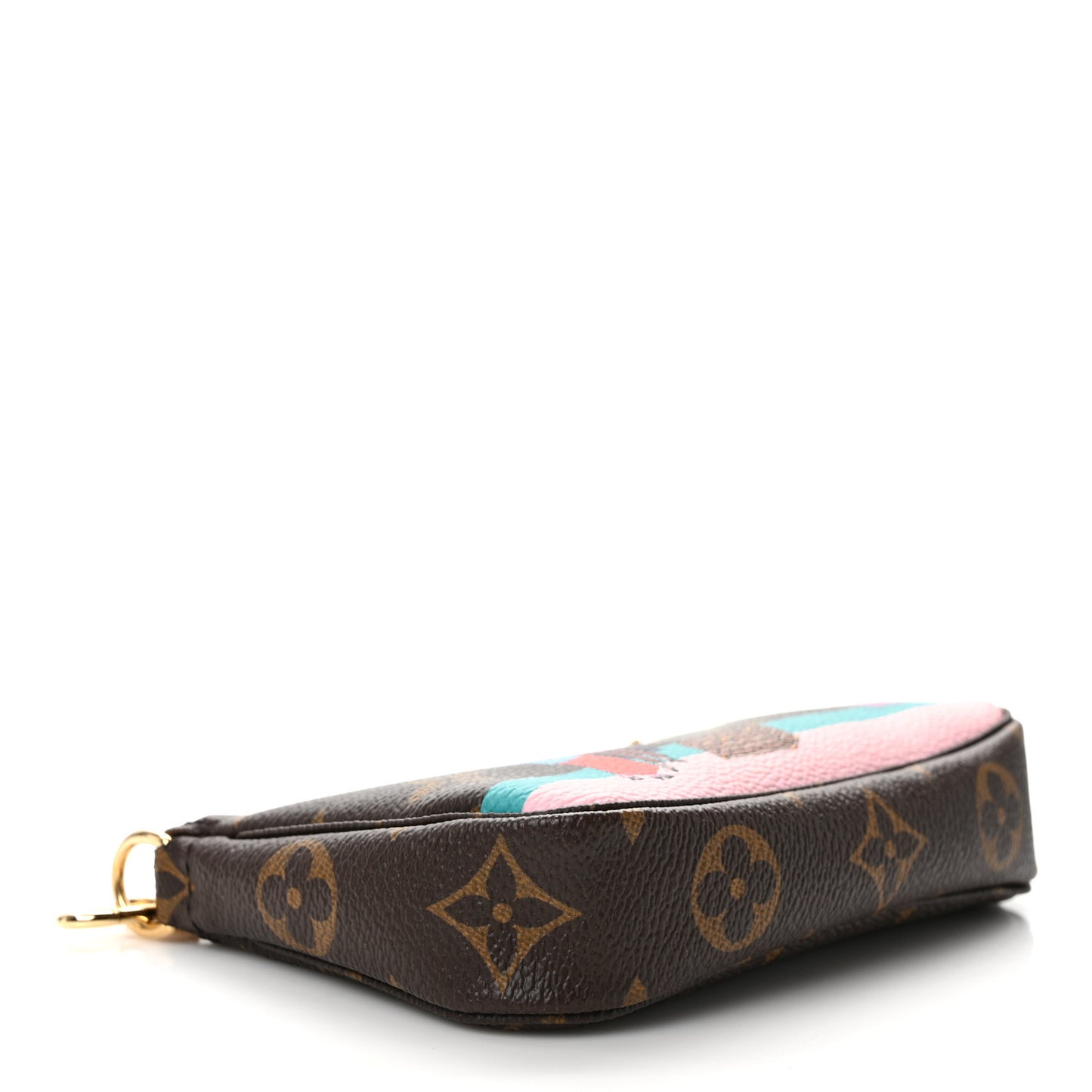 Monogram 2016 Christmas Animation Mini Pochette Accessories Rose Ballerine