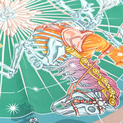 Hermes Silk Chorus Stellarum Scarf 70 Vert Vif Rose Multicolor 1 of 5