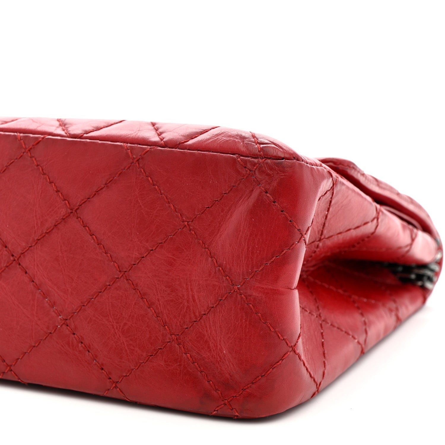 Chanel Aged Calfskin Quilted 2.55 Reissue 226 Flap Red 10 of 14