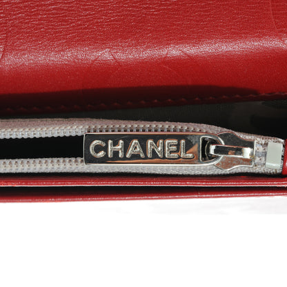 Chanel Calfskin Quilted Cambon Yen Wallet Red 6 of 8