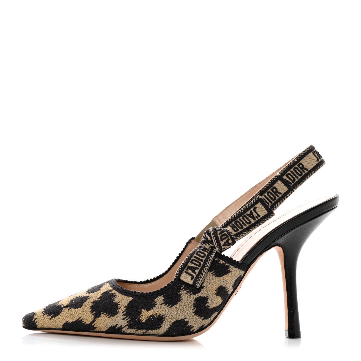 Christian Dior Mizza Cotton Ribbon Embroidered J'Adior Slingback 100mm Pumps 41 Natural 1 of 9