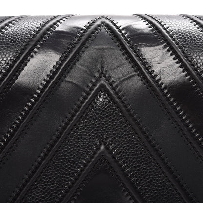Chanel Caviar Suede Calfskin Chevron Medium Boy Flap Black 8 of 9