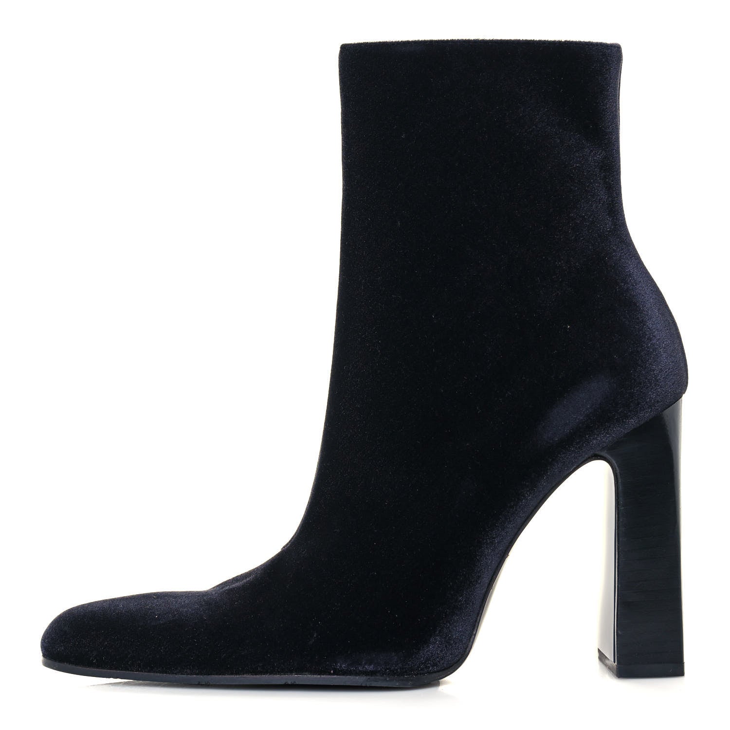 Balenciaga Smooth Velvet Ankle Boots 39 Navy 1 of 11