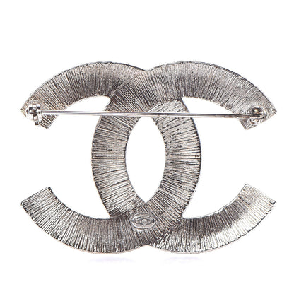 Chanel Baguette Crystal CC Brooch Silver 3 of 5