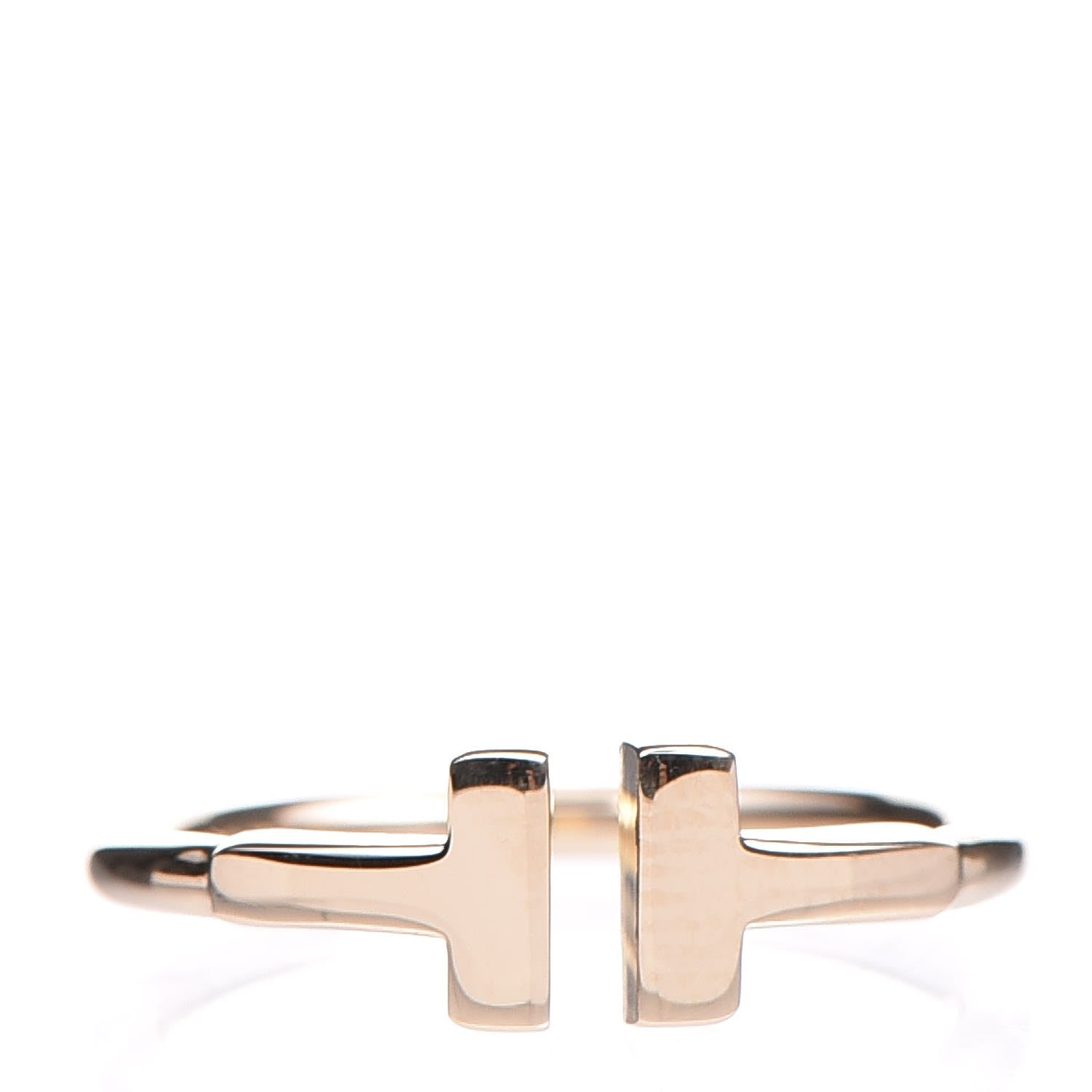 Tiffany 18K Yellow Gold T Wire Ring 50 5.25 1 of 5