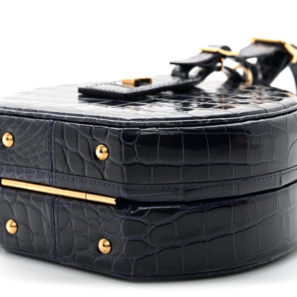 Louis Vuitton Crocodile Petite Boite Chapeau Navy 9 of 9