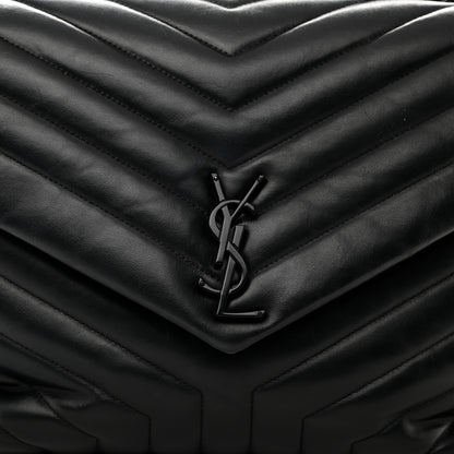 Saint Laurent Calfskin Y Quilted Monogram Monochrome Large Loulou Chain Satchel Black 8 of 10