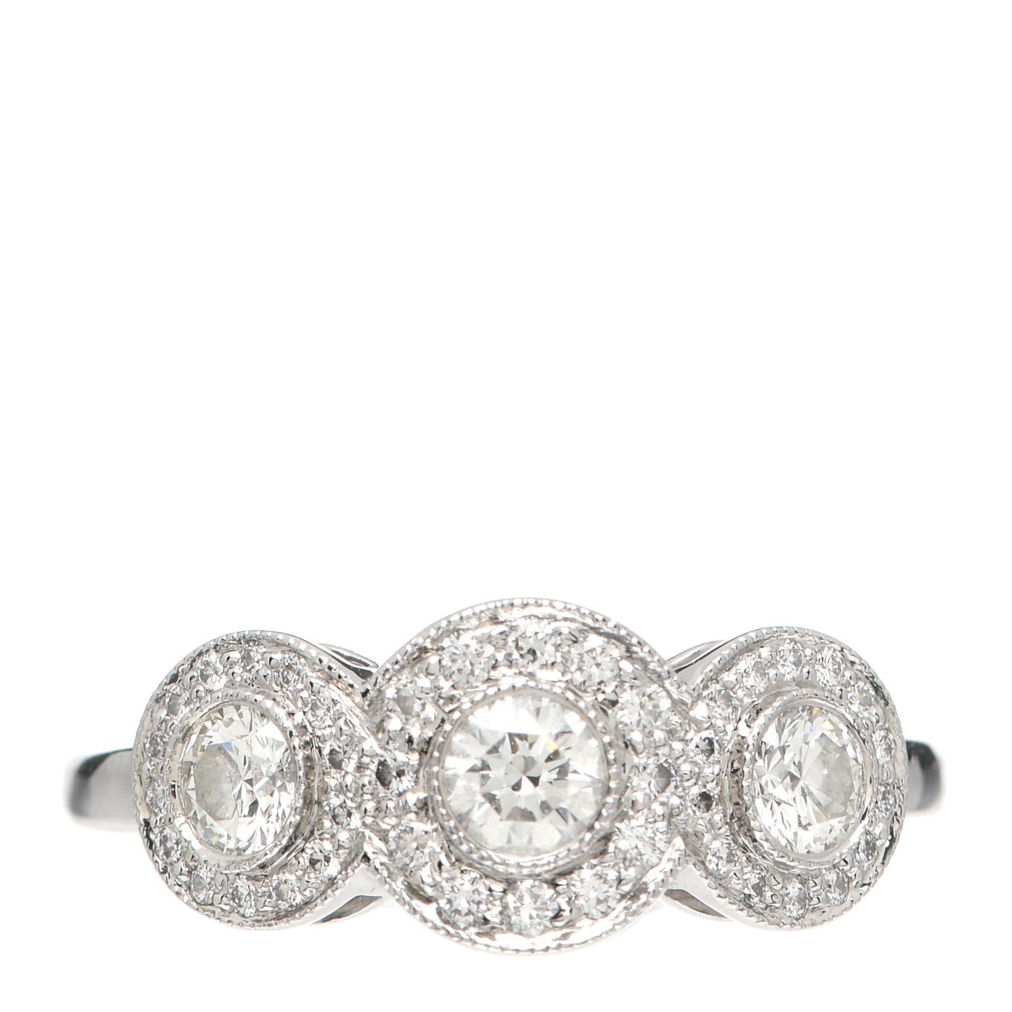 Platinum Diamond Circlet Ring 53 6.5