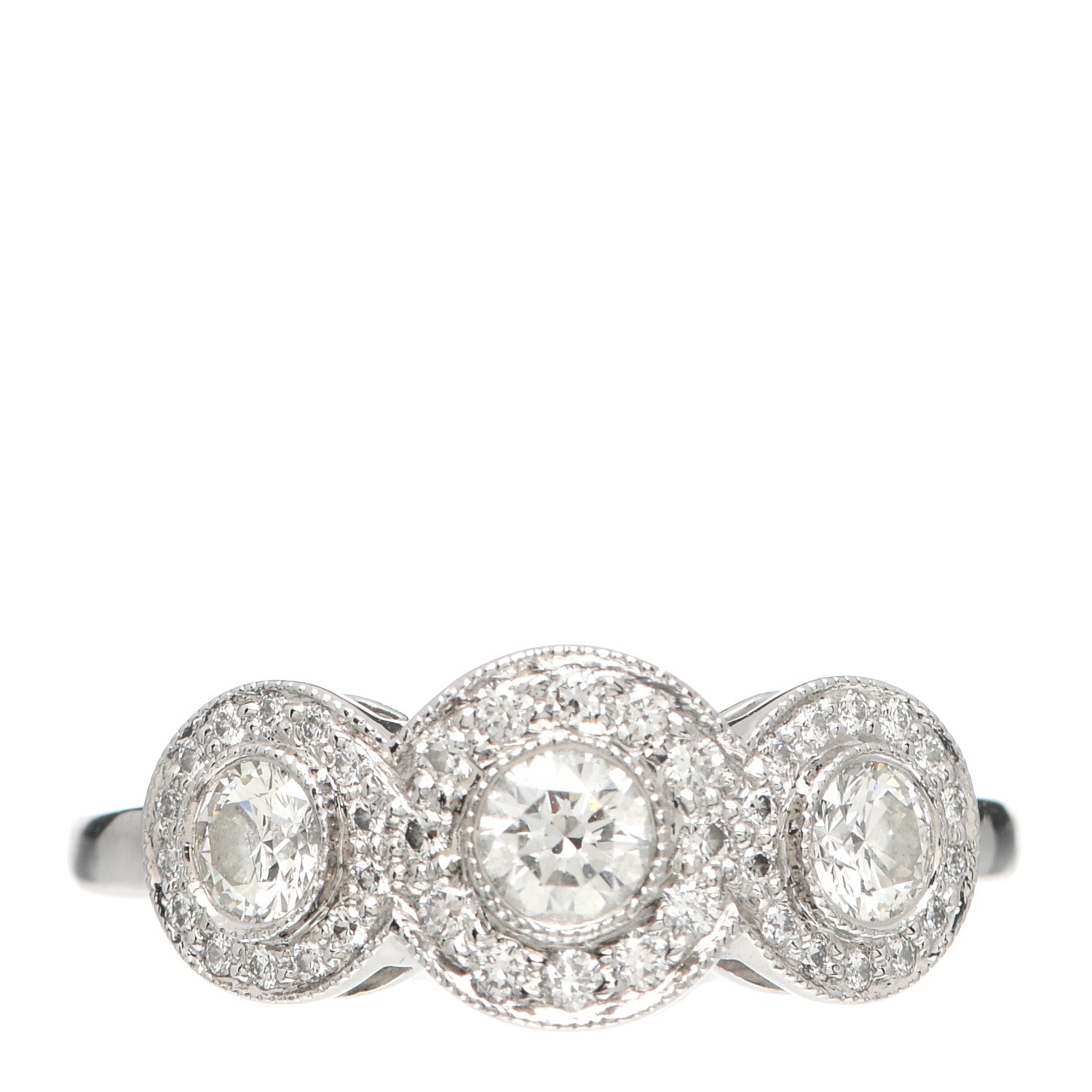 Tiffany Platinum Diamond Circlet Ring 53 6.5 1 of 6