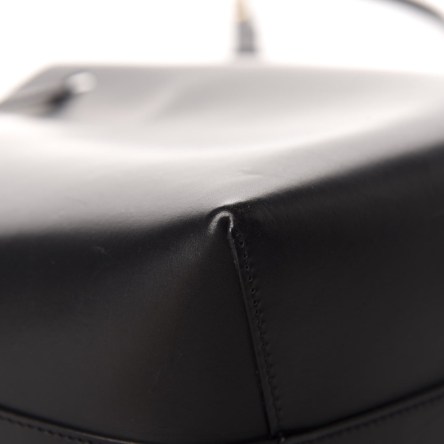 Calfskin Mini Bucket Bag Black Flamma