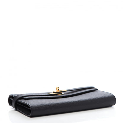 Hermes Epsom Kelly Longue Wallet Black 4 of 9