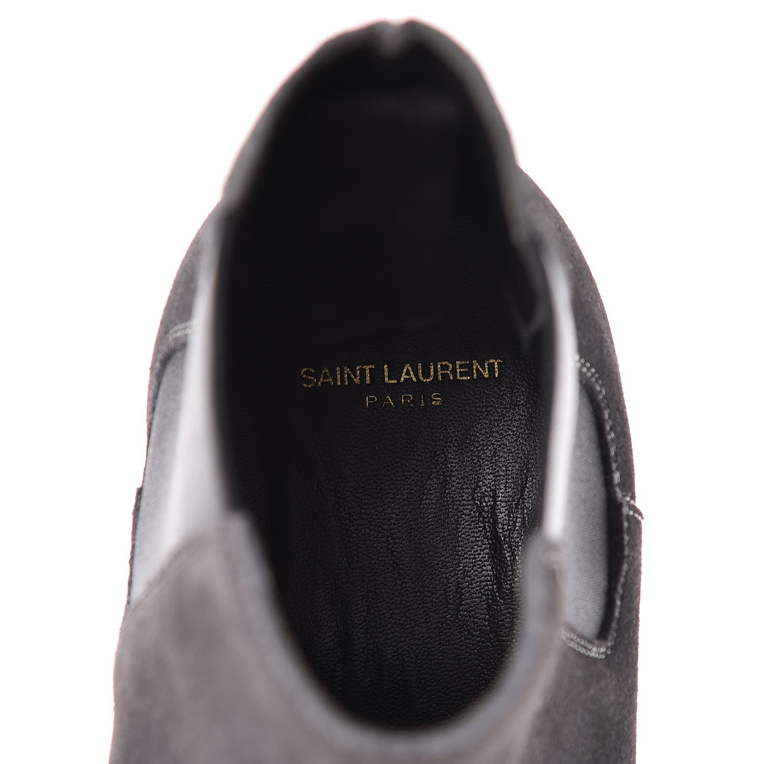Saint Laurent Suede Mens Wyatt Chelsea Boots 40 Paris Fog 6 of 9