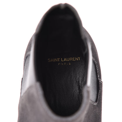 Saint Laurent Suede Mens Wyatt Chelsea Boots 40 Paris Fog 6 of 9
