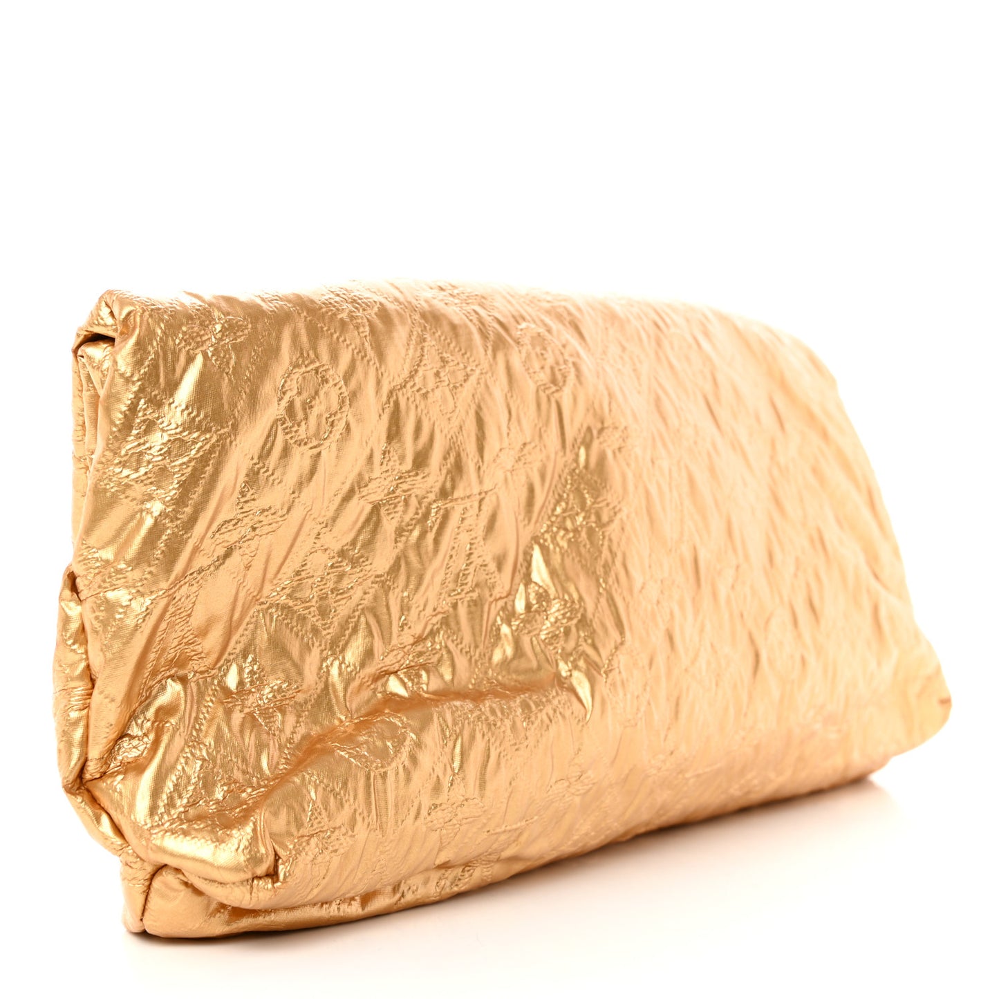 Jacquard Quilted Monogram Altair Clutch Gold