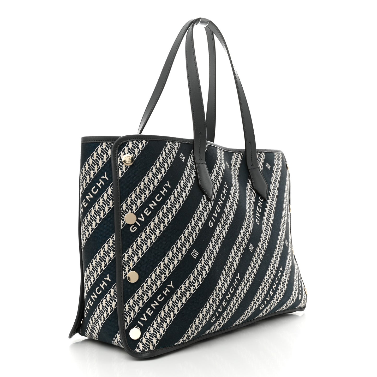 Canvas Jacquard Medium Bond Tote Oil Blue