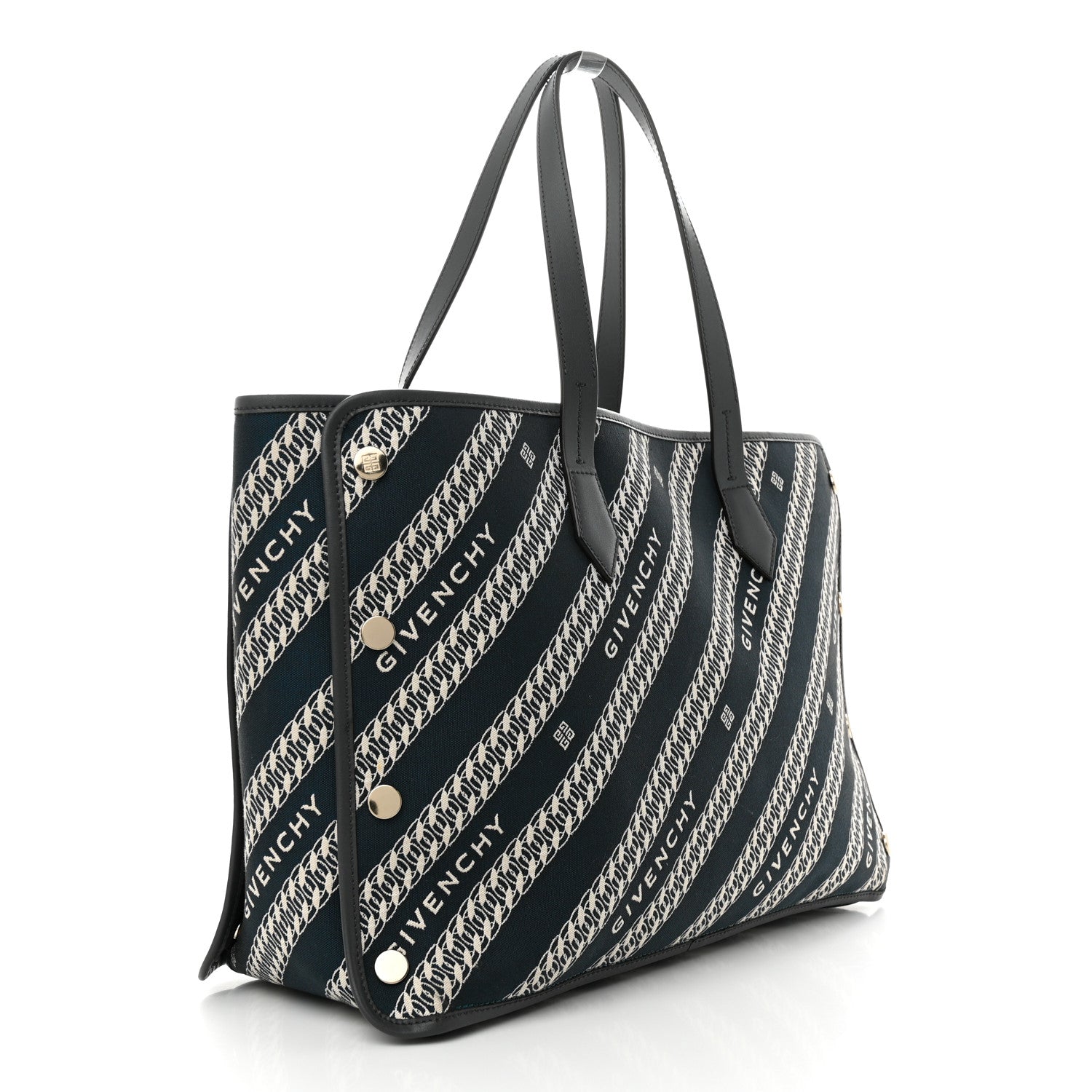 Givenchy Canvas Jacquard Medium Bond Tote Oil Blue 4 of 12