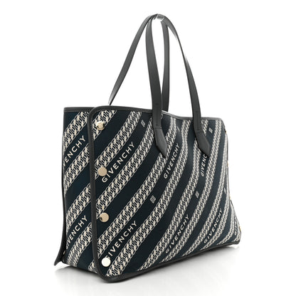 Givenchy Canvas Jacquard Medium Bond Tote Oil Blue 4 of 12