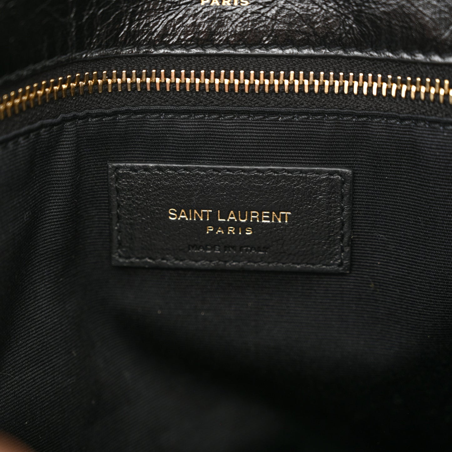 Crinkled Calfskin Matelasse Monogram Medium Niki Chain Satchel Black