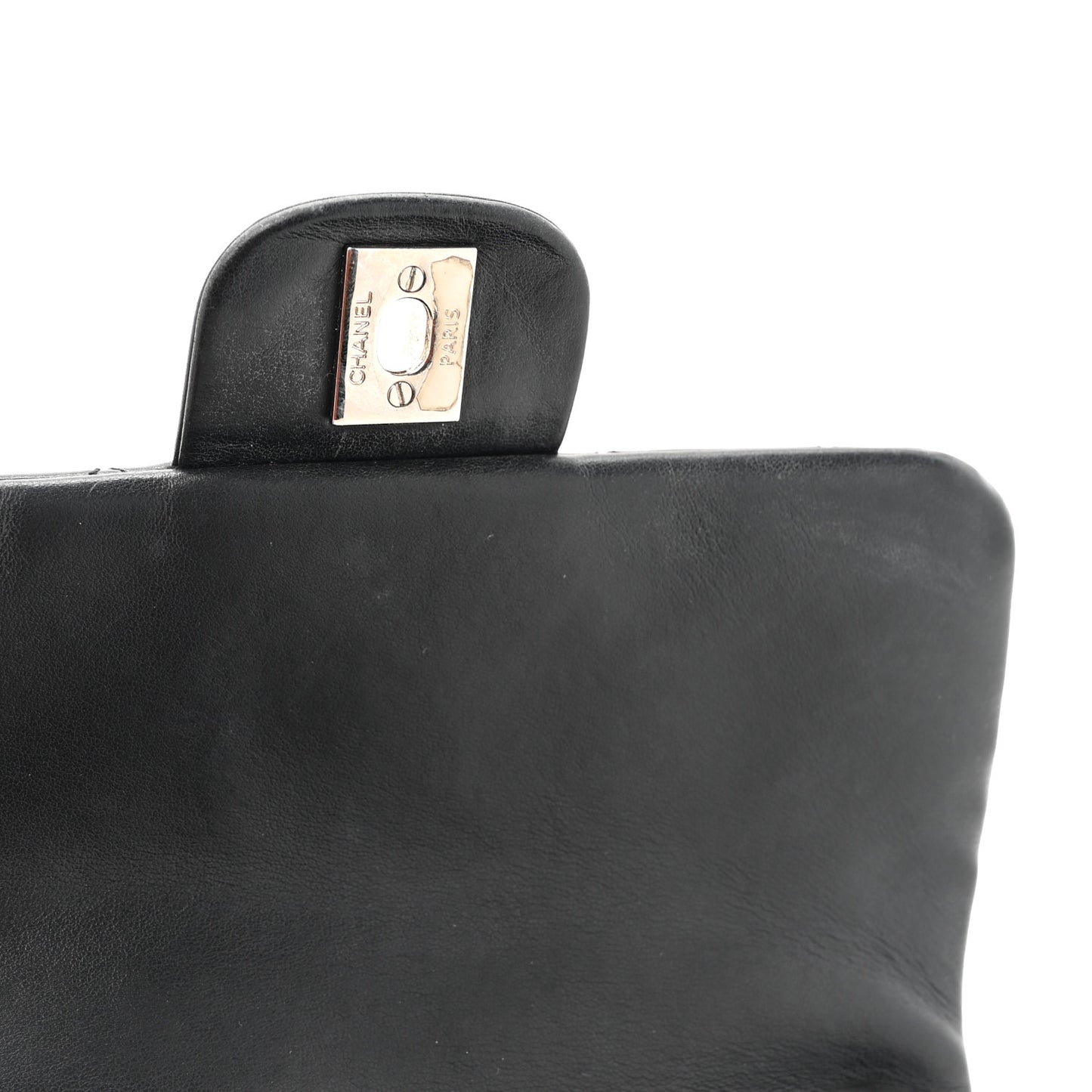 Calfskin Quilted CC Uniform Flap Belt Bag Black