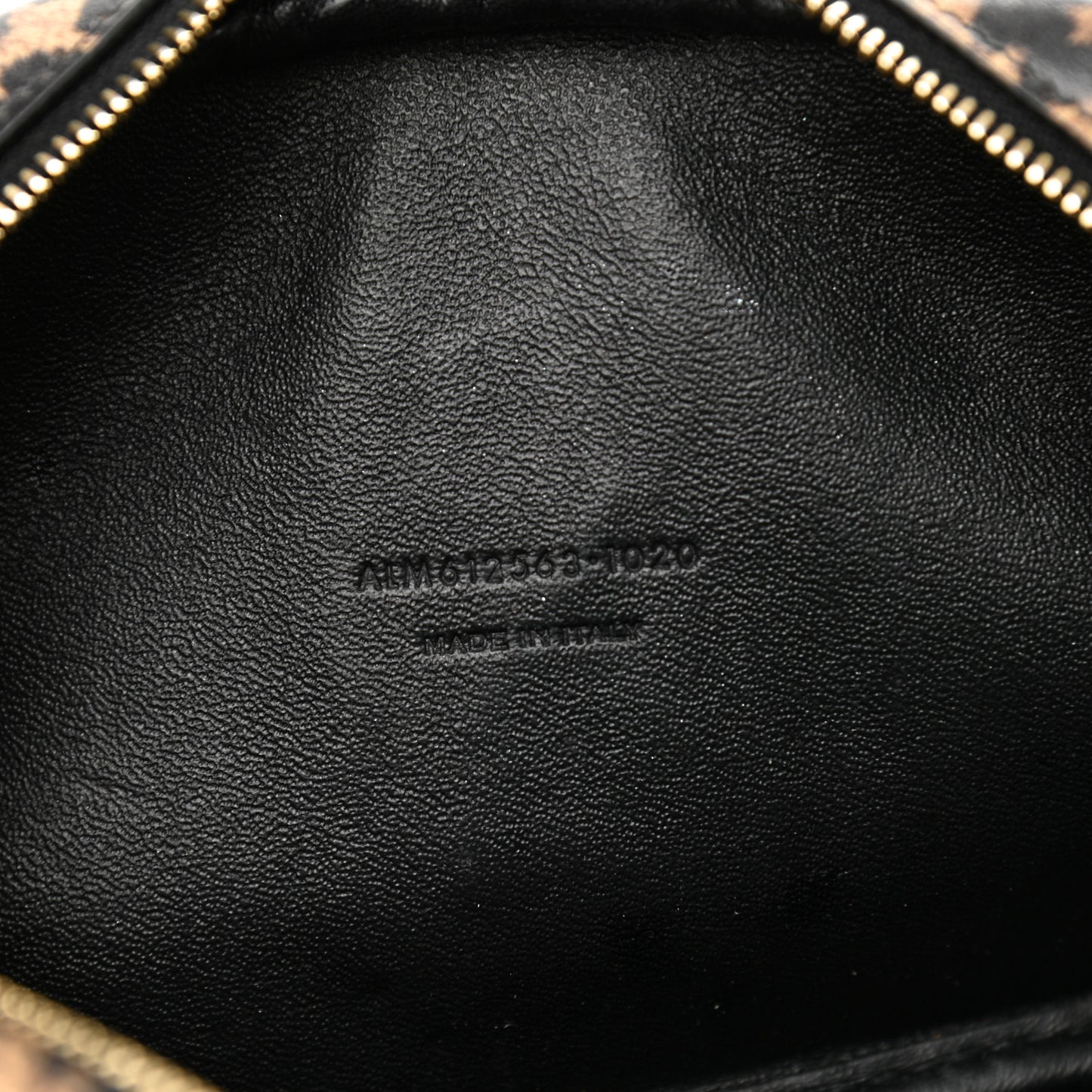 Calfskin Heart Leopard Print Monogram Mini Lou Camera Bag Toffee