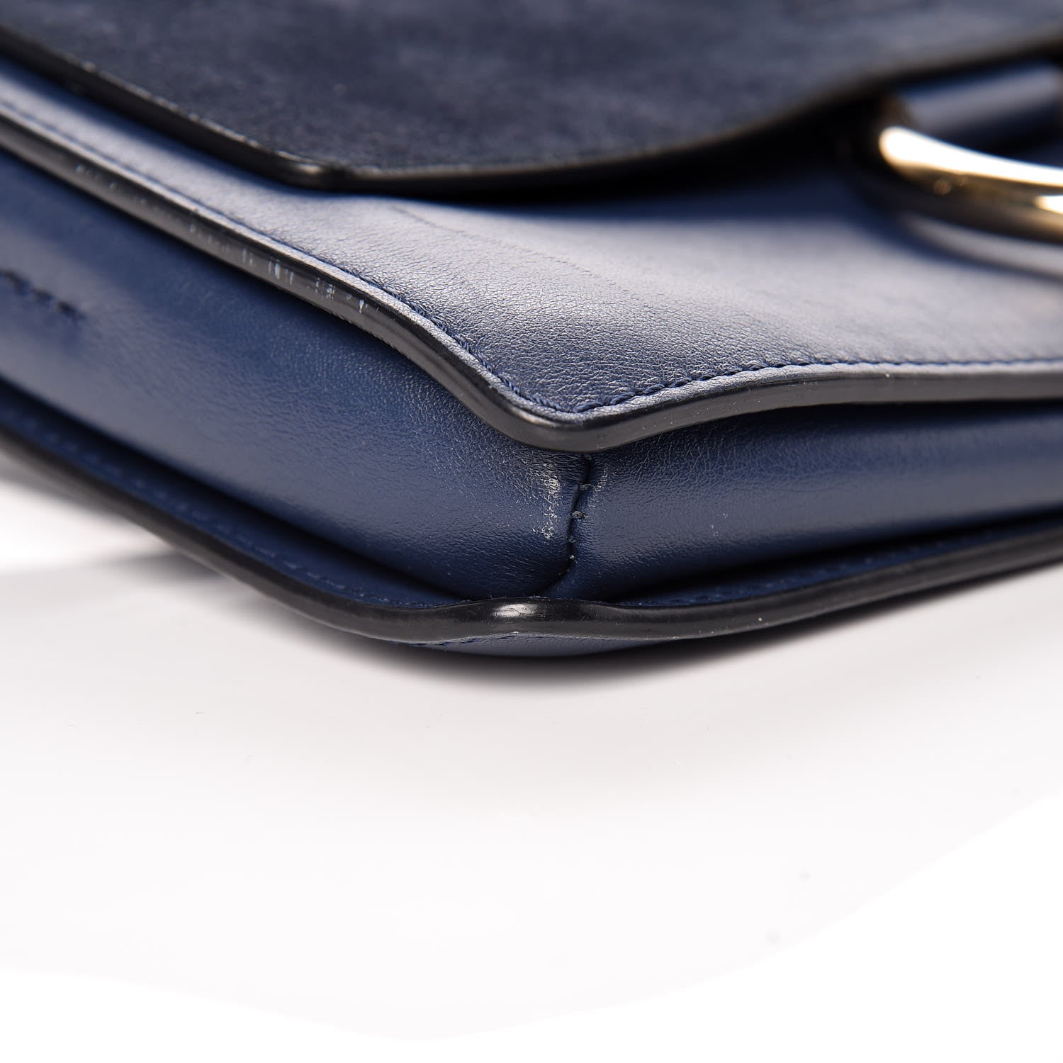 Chloe Suede Calfskin Small Faye Shoulder Bag Denim Blue 5 of 16