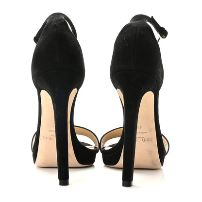 Jimmy Choo Suede Misty 120 Sandals 40 Black 5 of 12