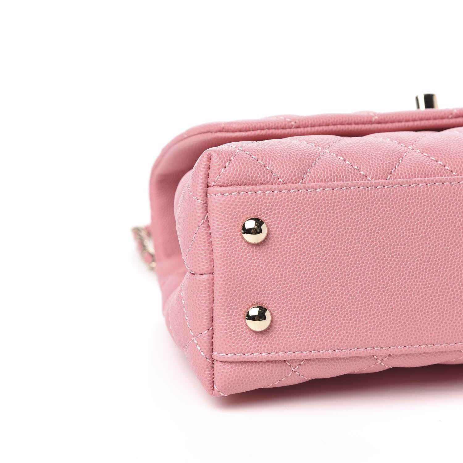 Chanel Caviar Quilted Mini Coco Handle Flap Pink 8 of 11