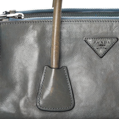 Prada Glace Calf Twin Pocket Tote Marine 14 of 15