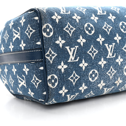 Louis Vuitton Monogram Jacquard Denim Speedy Bandouliere 25 Bleu 8 of 11