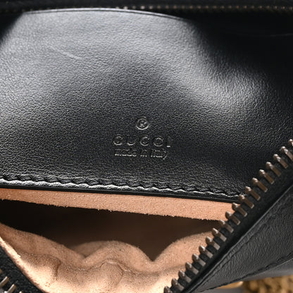 Gucci Calfskin Matelasse Chevron Mini GG Marmont Half Moon Hobo Black 6 of 9