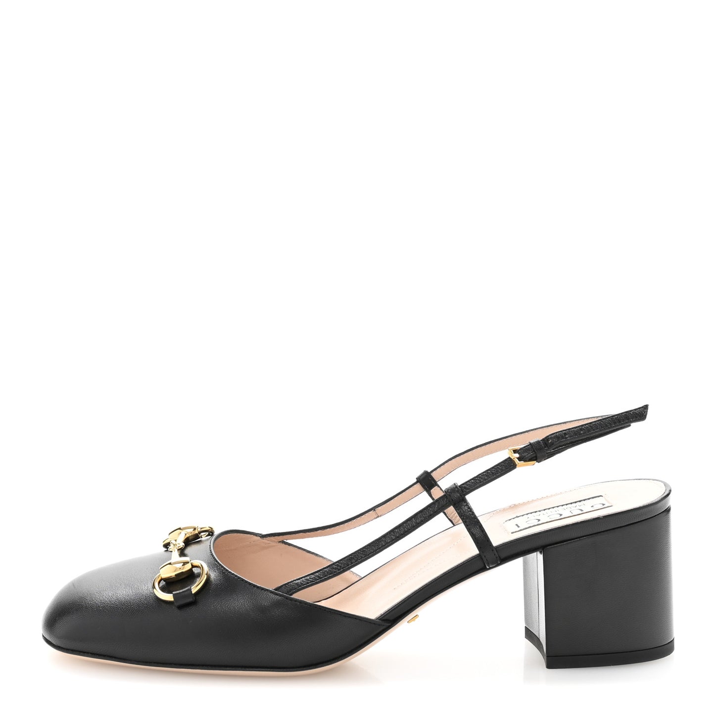 Malaga Kid Horsebit 70mm Slingback Pumps 40 Black