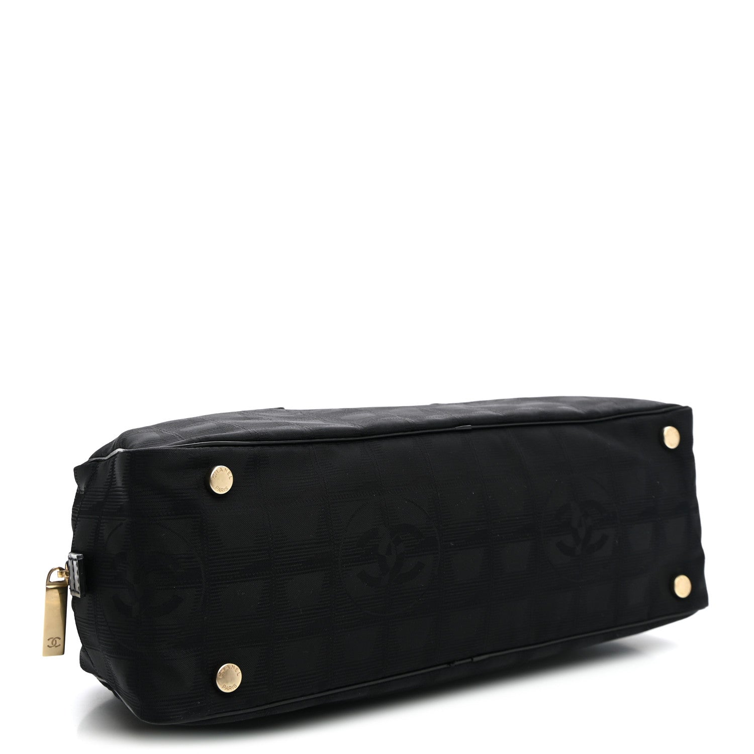 Chanel Nylon Travel Bowler Black 3 of 9